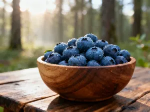 Świeży pęczek koperku z kroplami rosy na tle rustykalnej kuchni, podkreślający naturalność i jakość składnika.